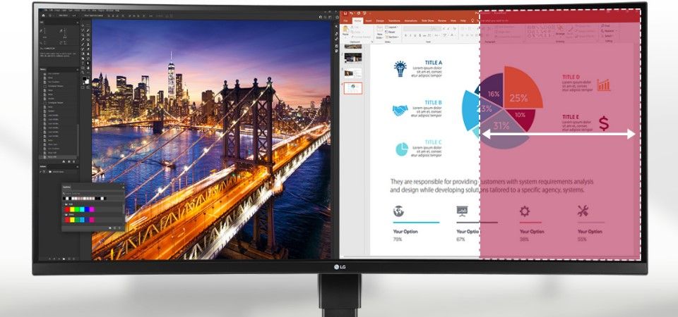 LG 34BQ77QC-B 21:9 UWQHD 60Hz IPS 34-inch Curved Webcam Monitor - Black Feature 2