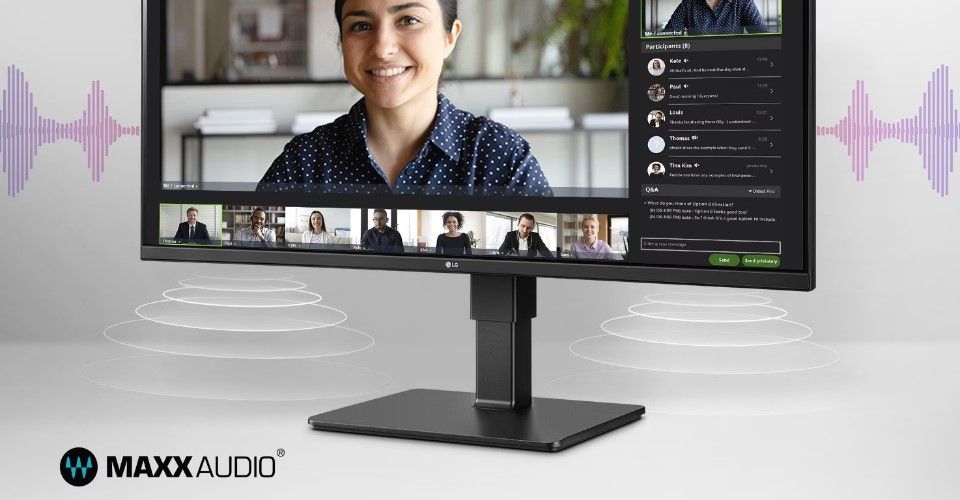 LG 34BQ77QC-B 21:9 UWQHD 60Hz IPS 34-inch Curved Webcam Monitor - Black Feature 5