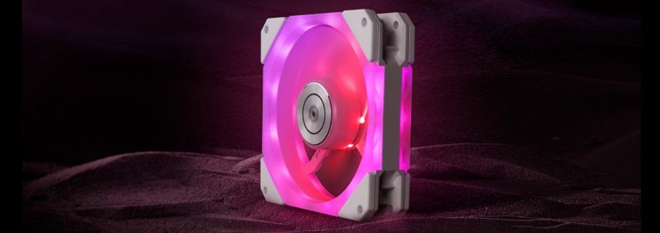 EK Quantum Impulse D-RGB 120mm Fan - White Feature 1