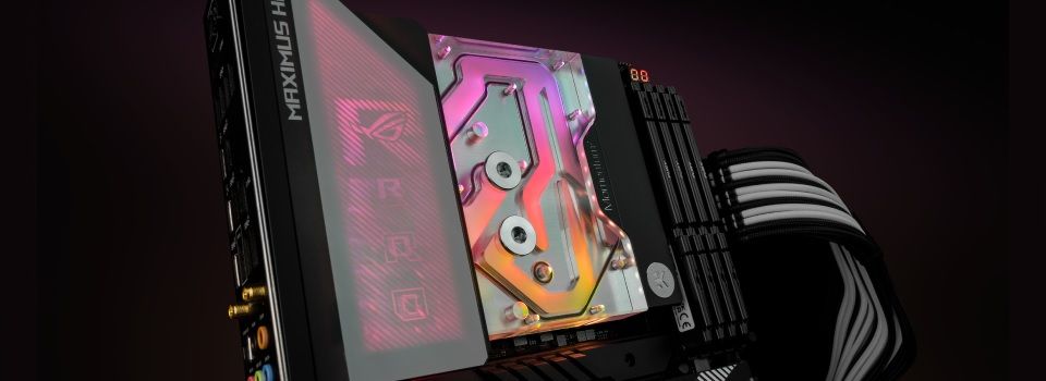 EK-Quantum Momentum² ROG Maximus Z790 Hero D-RGB Monoblock - Plexi Feature 1