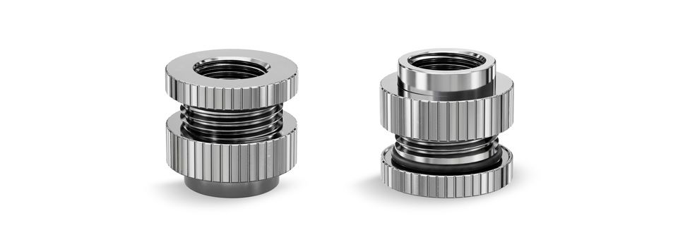 EKWB Quantum Torque Pass-Through G1/4 - Nickel Feature 2