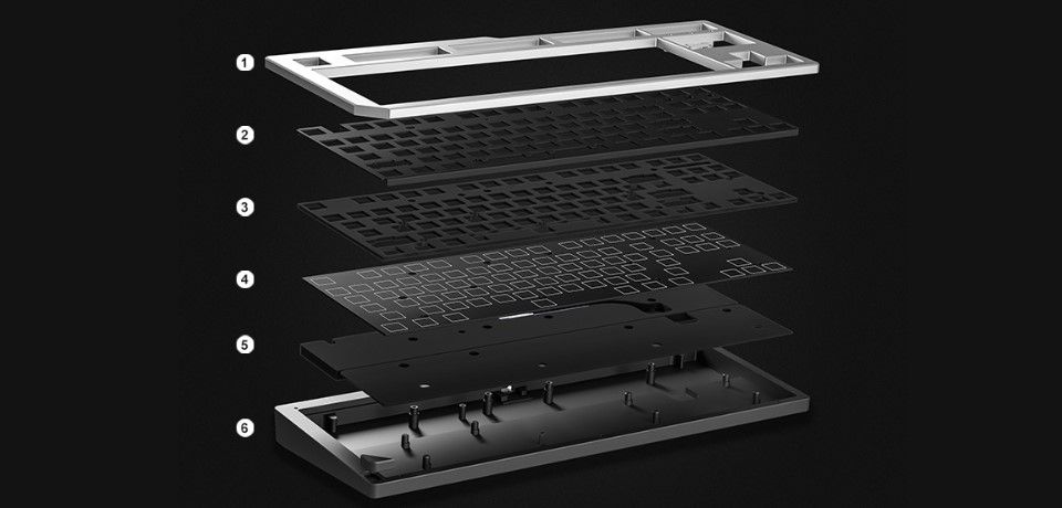 AKKO MOD 001 Hot-Swappable Barebone Keyboard Tray Mount - Psittacus Feature 1