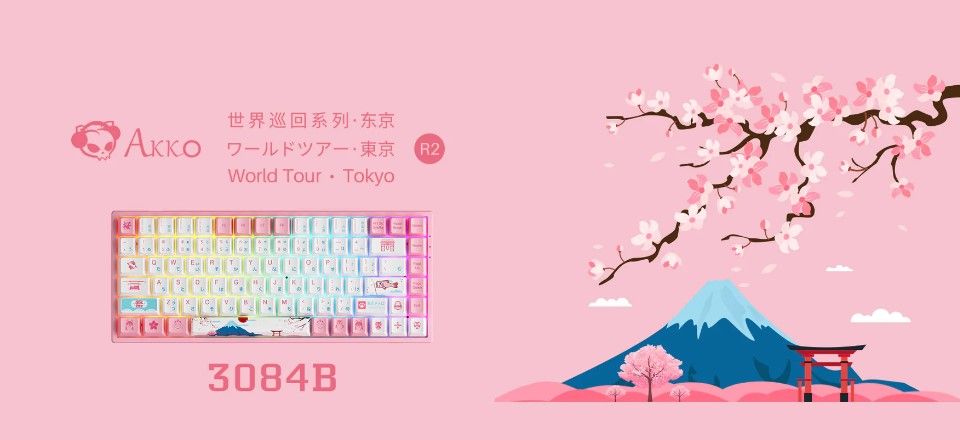 AKKO 3084B Plus World Tour Tokyo Keyboard - Akko CS Jelly Purple Feature 1