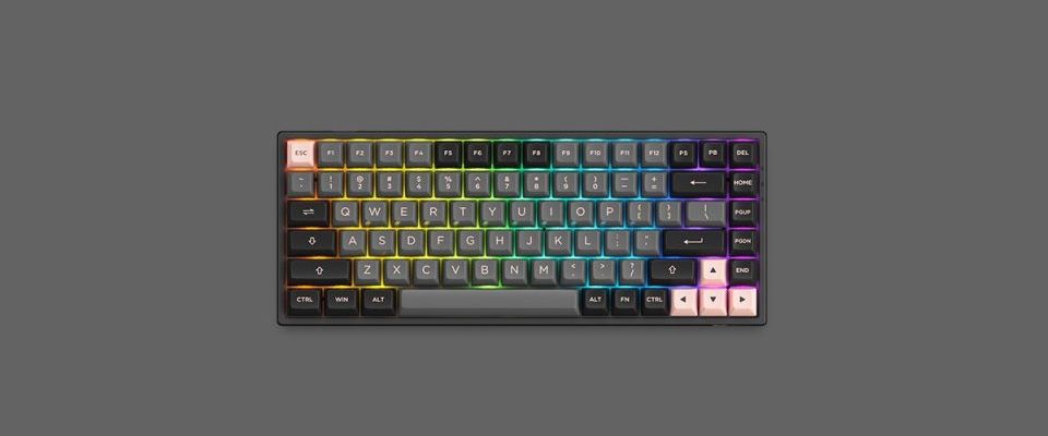 Akko 3084B Plus Black & Pink Multi-Mode CS Jelly Purple Switch Keyboard Feature 1