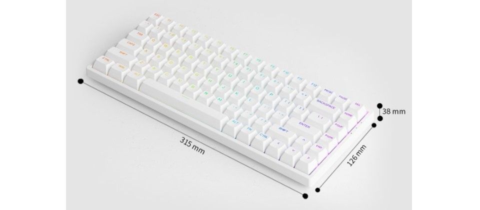 AKKO 3084S Shine-Through ASA White Keyboard - Akko Jelly Pink Feature 1