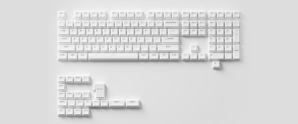 Akko ASA Shine-Through Keycap Set - White Feature 1