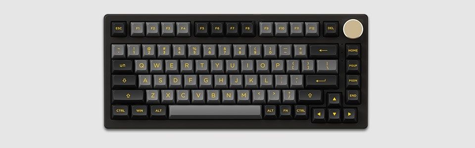 Buy Akko PC75B Plus Black/Gold Wireless RGB Hot-Swap Crystal