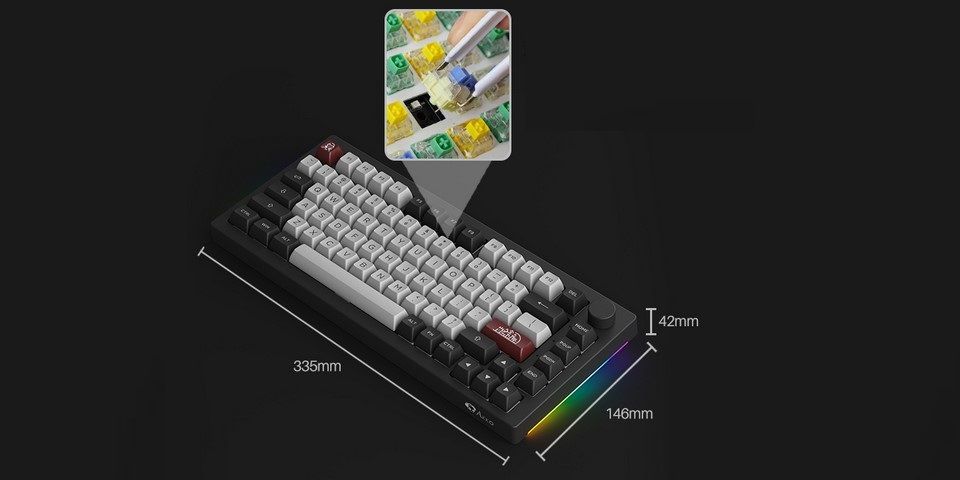 Akko 5075B Plus Dracula Castle Multi-Mode V3 Cream Yellow Keyboard Feature 5