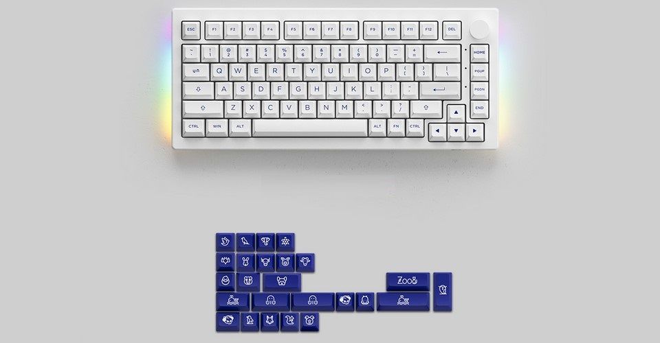 Akko 5075B Plus Blue on White Multi-Mode V3 Cream Blue Keyboard Feature 4