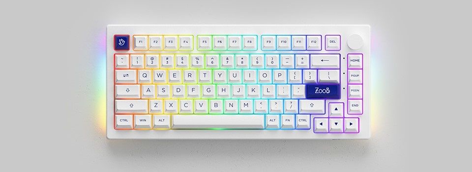 Akko 5075B Plus Blue on White Multi-Mode RGB Hot-Swap Haze Pink Silent Switch Keyboard Feature 1