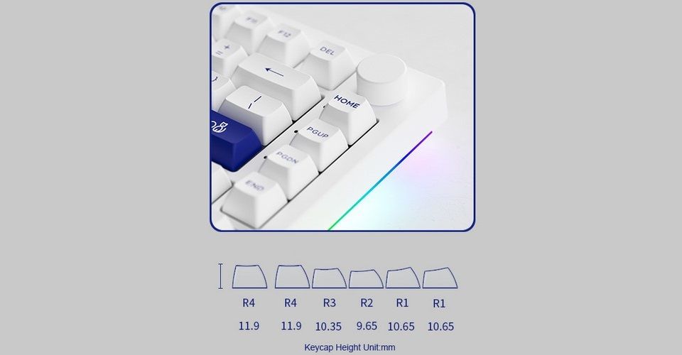 Akko 5075B Plus Blue on White Multi-Mode RGB Hot-Swap Haze Pink Silent Switch Keyboard Feature 2