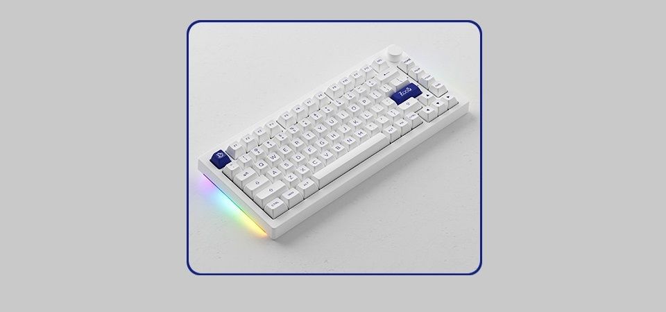 Akko 5075B Plus White & Blue Multi-Mode CS Crystal Switch Keyboard Feature 2