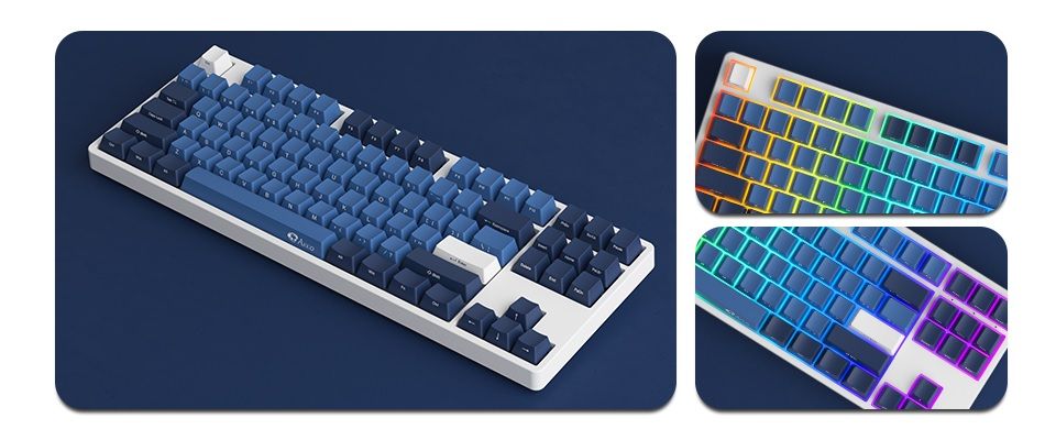 Akko 5087S VIA Ocean Star Side Printed CS Ocean Blue Switch OEM Profile PBT Double-Shot RGB Mechanical Keyboard Feature 1