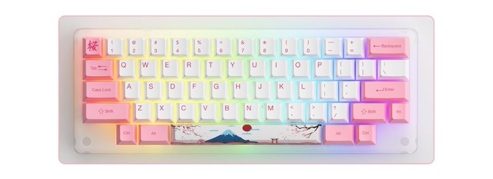 Akko ACR59-World Tour Tokyo CS Jelly Pink Switch Cherry Profile PBT Dye-Sub RGB Mechanical Keyboard - White Feature 4