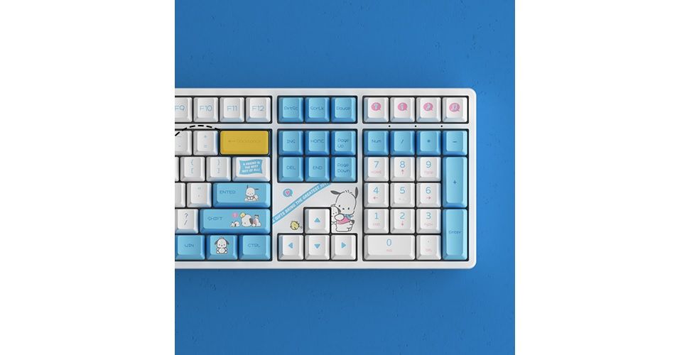 Akko Pochacco 5108B Plus V3 Cream Blue Pro Switch OEM Profile PBT Dye-Sub RGB Mechanical Keyboard - Blue Feature 4