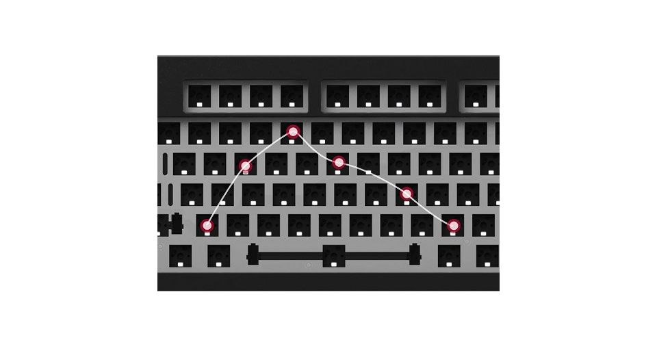 MonsGeek M5 QMK Keyboard Barebone - Silver Feature 4
