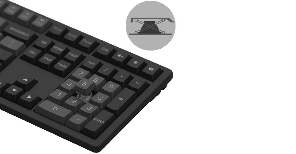 MonsGeek MX108 Wireless Keyboard & Mouse Combo - Black&Silver Feature 2