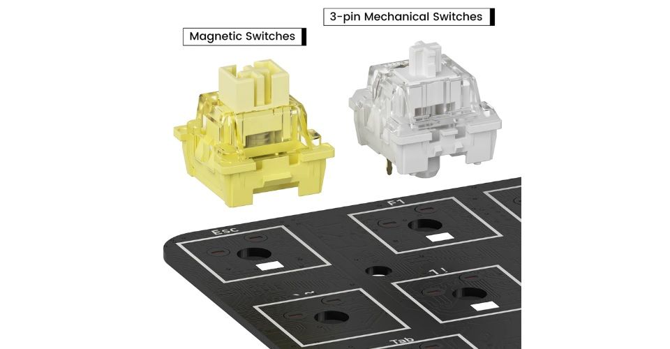 MonsGeek M1 HE-SP Cream Yellow Magnetic Switch OEM Profile PBT Double-Shot RGB Mechanical Keyboard - Black Feature 2