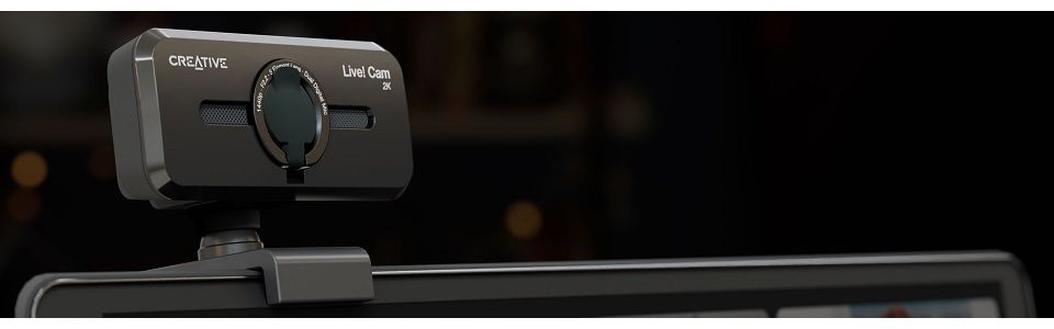 Creative Live!Cam Sync V3 2K QHD Webcam with 4X Digital Zoom and Built-In Mics Feature 4