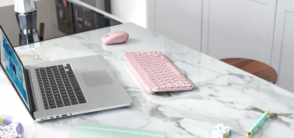 Logitech MX Keys Mini Wireless Keyboard - Rose Feature 7