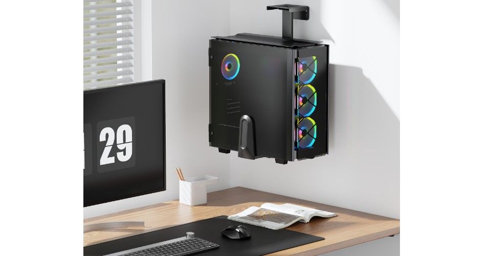 mbeat activiva Ultra-Wide Adjustable Wall & Under-Desk PC Mount Feature 1