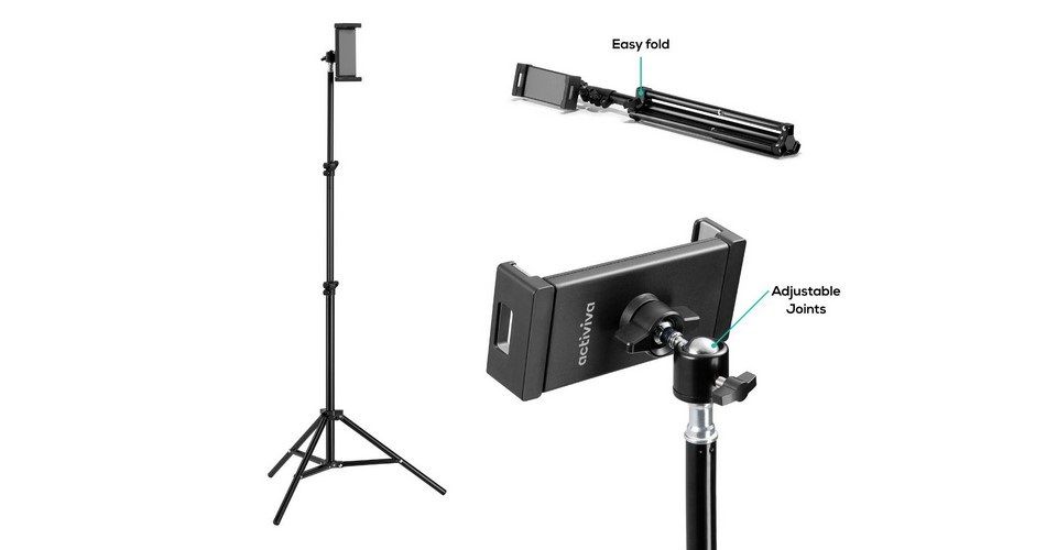 Mbeat Activiva Universal Tablet & Smartphone Tripod - Black Feature 5