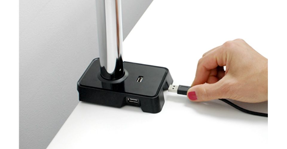 Arctic Z2 (Gen 3) Desk Mount Dual Monitor Arm with USB Hub - Matt Black Feature 3