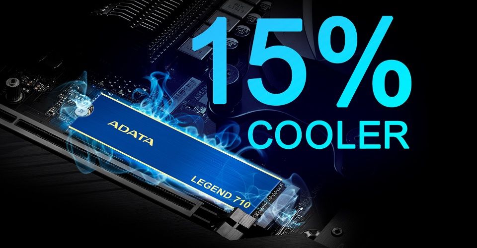 ADATA Legend 710 PCIe Gen3x4 M.2 2280 1TB Solid State Drive - Regal Blue Feature 2