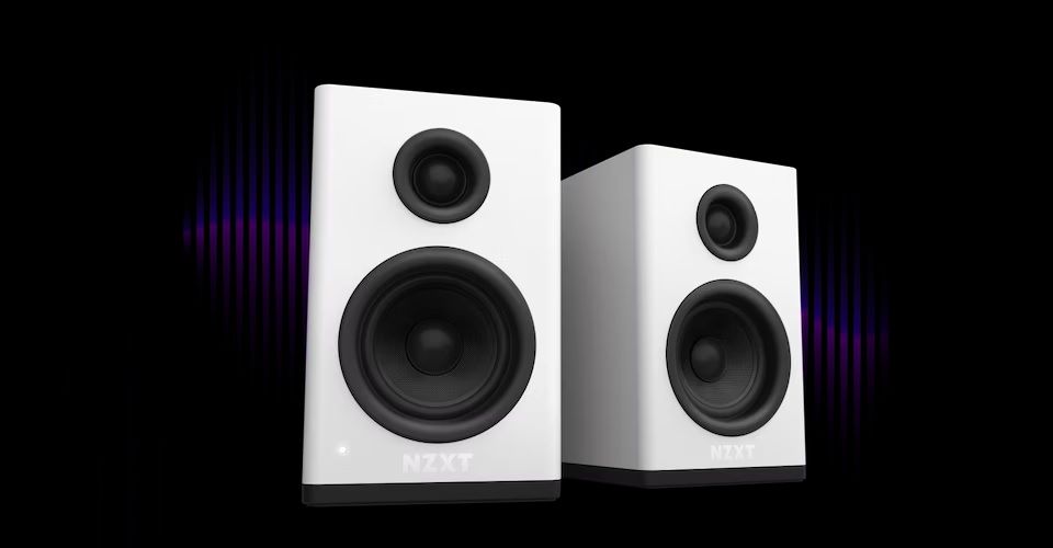 NZXT Relay 80W Gaming Speakers V2 - White Feature 2
