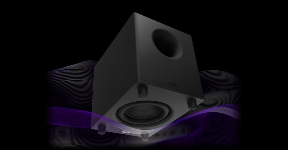 NZXT Relay 80W Gaming Subwoofer - Black Feature 2