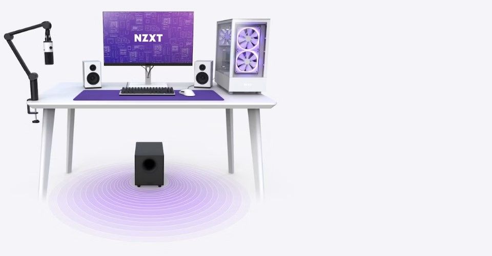 NZXT Relay 80W Gaming Subwoofer - Black Feature 4