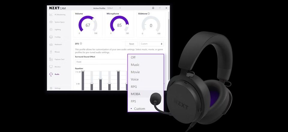 NZXT Relay 7.1 Surround Wired Gaming Headset V2 - Black Feature 5