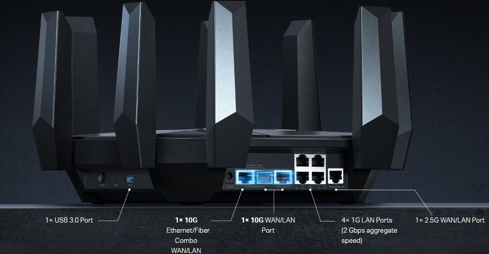 TP-Link Archer AXE300 AXE16000 Quad-Band Wi-Fi 6E Router Feature 2