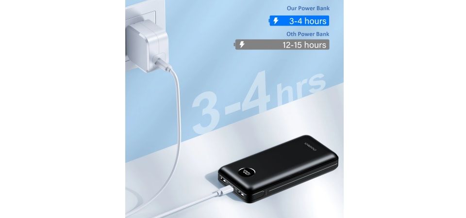 Choetech B653 PD45W 20000mAh USB-C 3-Port Power Bank Feature 5