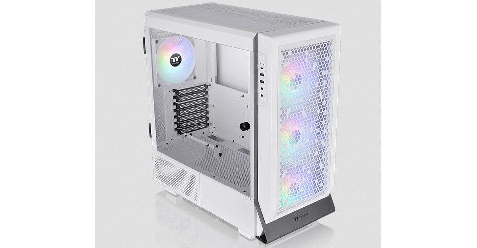 Thermaltake Ceres 500 Tempered Glass Mid Tower E-ATX Case - Snow White Feature 1