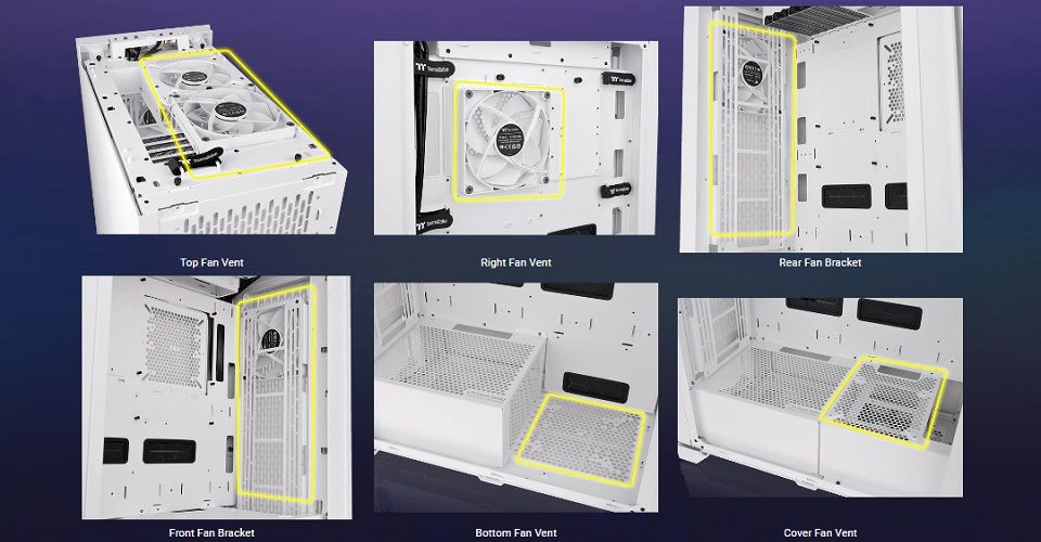 Thermaltake CTE T500 Air Tempered Glass Full Tower Case - Snow White Feature 4