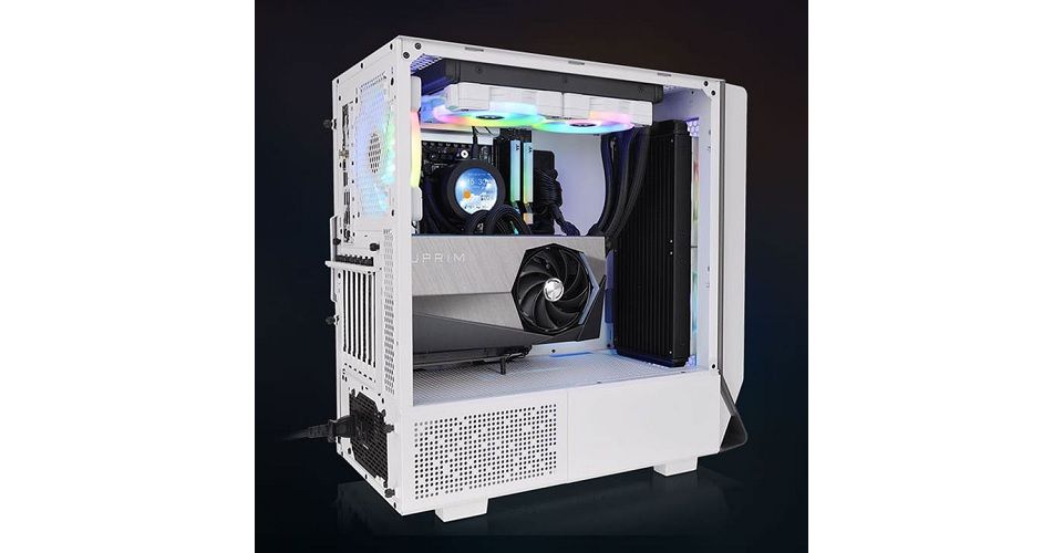 Thermaltake Ceres 300 TG ARGB Mid Tower E-ATX Case - Snow White Feature 1