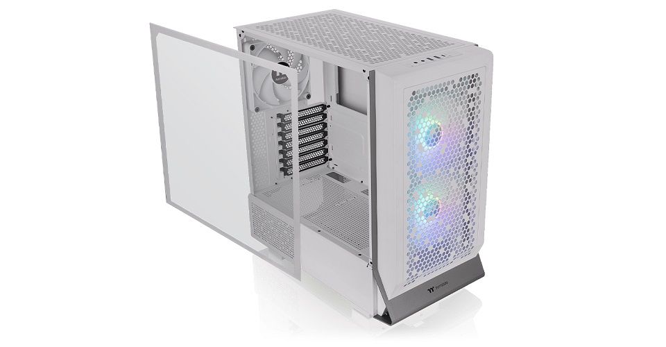 Thermaltake Ceres 300 TG ARGB Mid Tower E-ATX Case - Snow White Feature 3