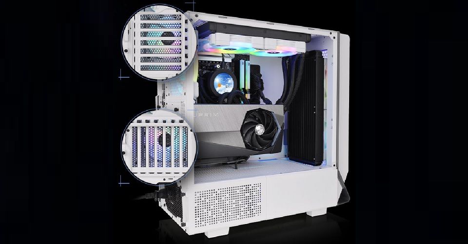 Thermaltake Ceres 300 TG ARGB Mid Tower E-ATX Case - Snow White Feature 4