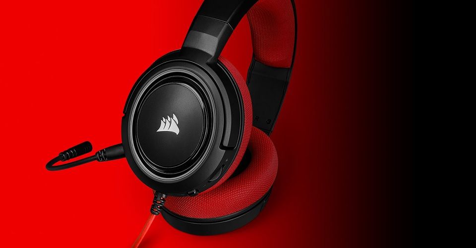 Corsair HS35 Stereo Gaming Headset - Red Feature 6