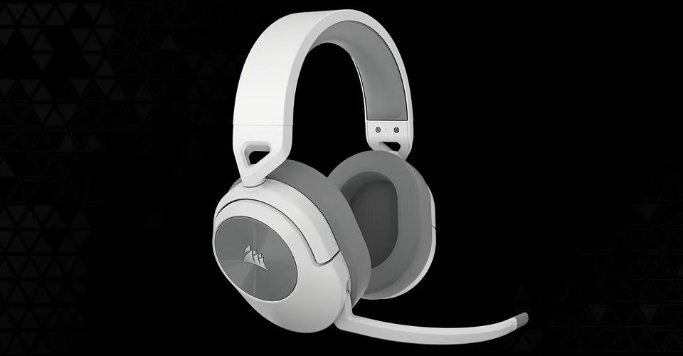 Corsair HS55 Wireless Gaming Headset - White Feature 1