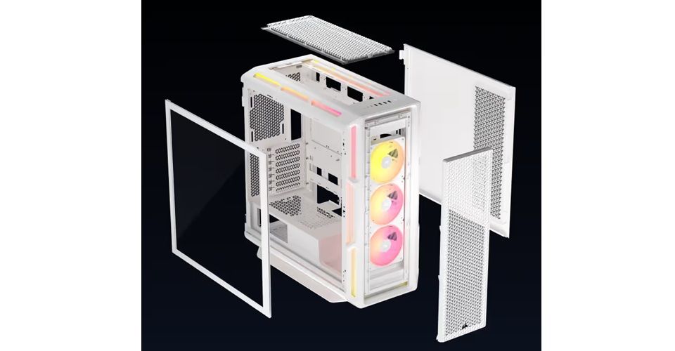 Corsair iCUE Link 5000T LX RGB High-Performance PC Case White Feature 1