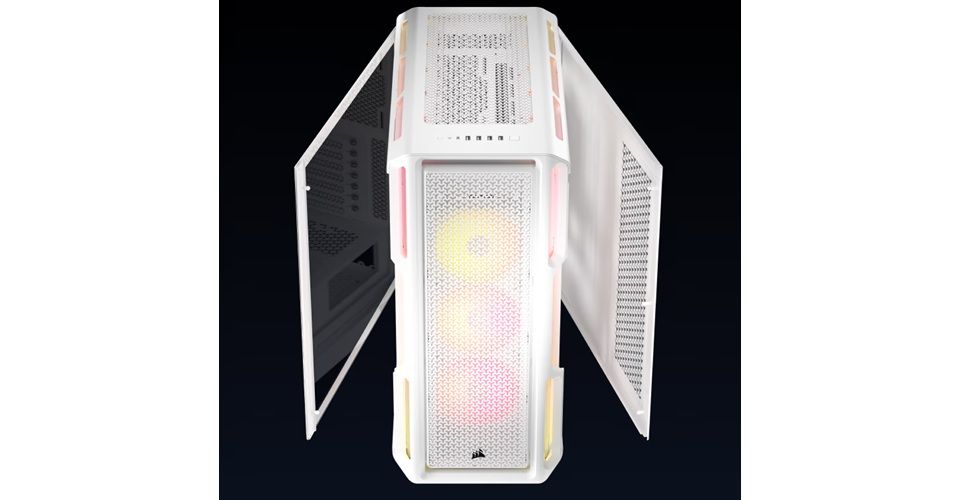 Corsair iCUE Link 5000T LX RGB High-Performance PC Case White Feature 2