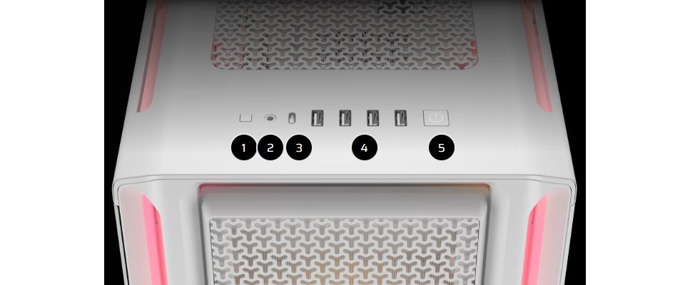 Corsair iCUE Link 5000T LX RGB High-Performance PC Case White Feature 7