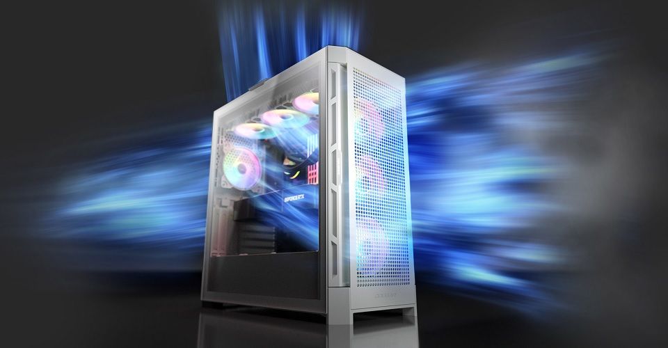Buy Cougar Airface Pro RGB TG Mid-Tower White [CGR-5AD1W-AIR-RGB] | PC ...