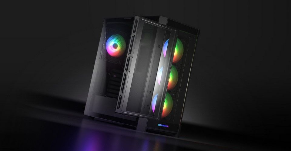 Cougar Duoface Pro RGB TG E-ATX Mid Tower Gaming Case - Black Feature 2