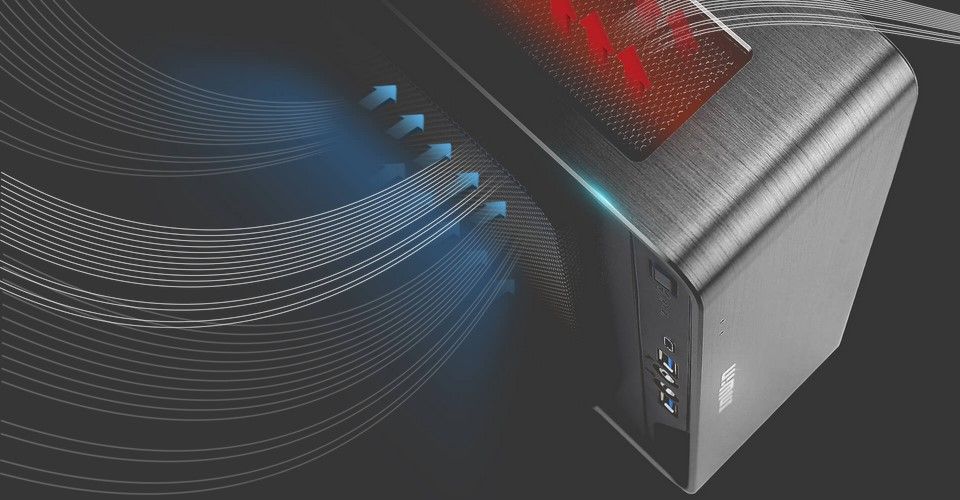 InWin Chopin Max Mini-ITX Tower Chassis with 200W PSU - Titanium Grey Feature 2