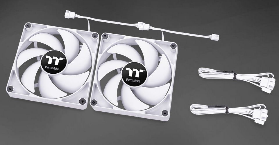 Thermaltake CT140 1500 RPM PWM Fan 2 Pack - White Feature 2