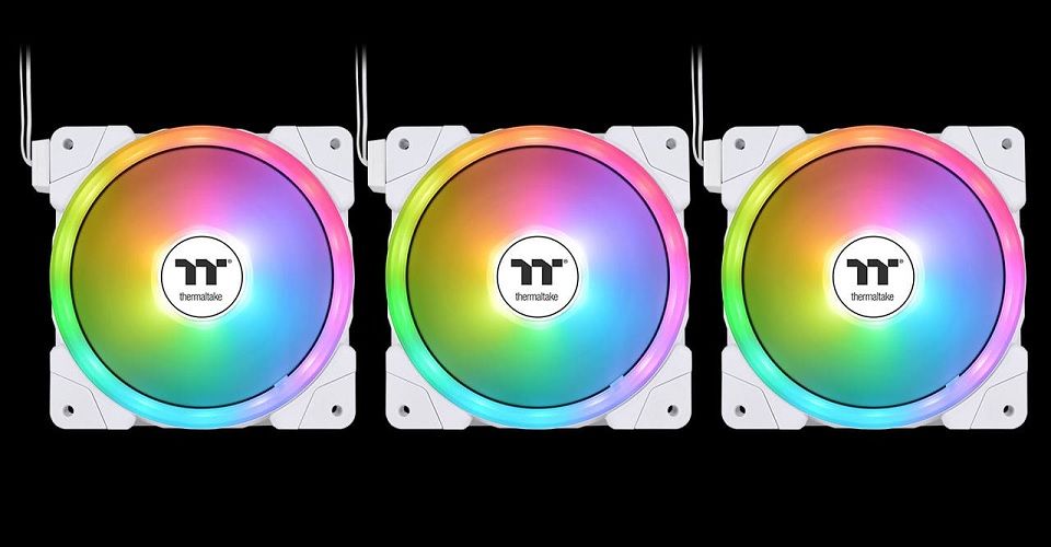 Thermaltake SWAFAN EX14 ARGB Magnetic Quick Connect PWM Cooling Fan Snow White - 3 Pack Feature 1