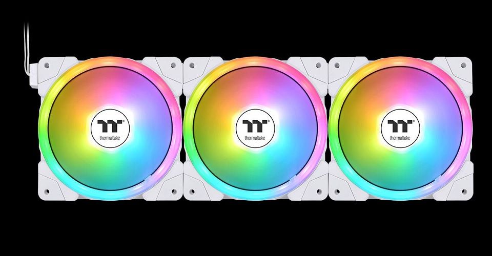 Thermaltake SWAFAN EX14 ARGB Magnetic Quick Connect PWM Cooling Fan Snow White - 3 Pack Feature 2